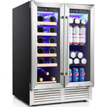 24 Inch Dual Zone Wine Fridges Cooler Beverage Refrigerator W51115
