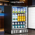 Kismile 24 Inch Built-In Double Drawer Refrigerator, 5.0 Cu.Ft Under Counter Beverage Fridge for Wine & Beer, Stainless Stee