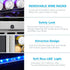 24 Inch Metal Shelves Built-in Wine Fridges Cooler Beverage Refrigerator