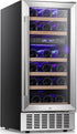 24 Inch Wooden Shelves Built-in Wine Fridges Cooler Beverage Refrigerator W51145B