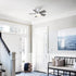 24" Farmhouse Flush Mount Reversible Iron Ceiling Fan with Lighting and Remote Control