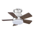24" Farmhouse Flush Mount Reversible Iron Ceiling Fan with Lighting and Remote Control