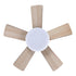 24" Farmhouse Flush Mount Reversible Iron Ceiling Fan with Lighting and Remote Control