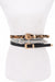3 In 1 Faux Leather Skinnny Belt Set