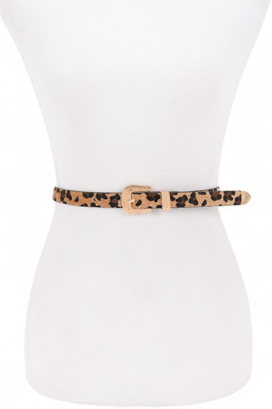 3 In 1 Faux Leather Skinnny Belt Set