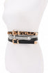3 In 1 Faux Leather Skinnny Belt Set