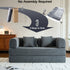 Convertible Sleeper Sofa Bed With Cylindrical Pillow, With Fixed Shape Frame