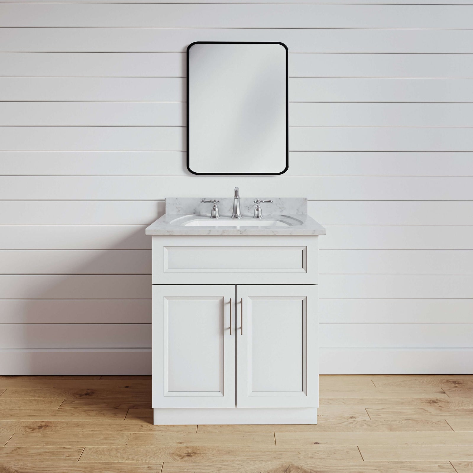 24 Inch Classic White Bathroom Vanity Sink Base