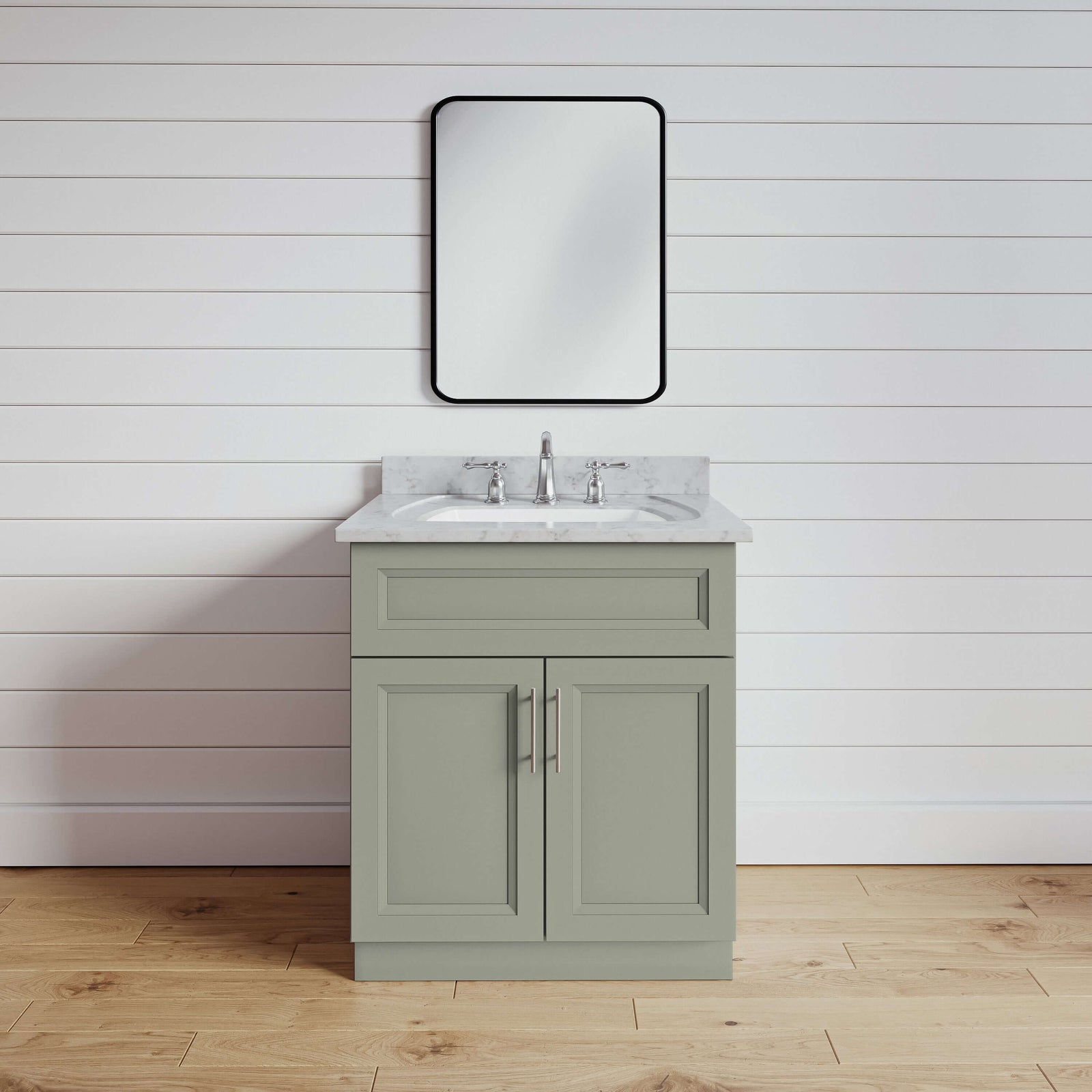 24 Inch Sage Green Bathroom Vanity Sink Base