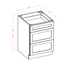 24 Inch Greige Stained Bathroom Vanity Drawer Base