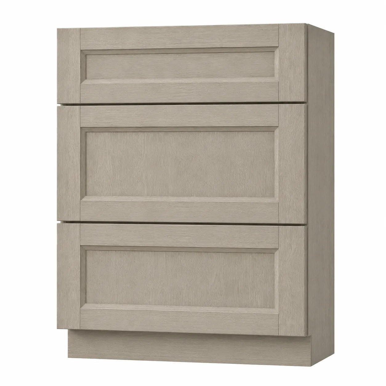 24 Inch Greige Stained Bathroom Vanity Drawer Base