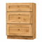 24 Inch Hickory Shaker Three Drawer Vanity Base Cabinet