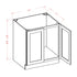 24 Inch White Shaker Full Height Door Vanity Sink Base Cabinet