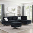 L-Shaped Sectional Sofa With Chaise And Storage Ottoman, Includes 2 Pillows