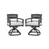 Outdoor Patio Swivel Rocker With Outdoor Grade Sunbrella Fabric Cushions (Set of 2) - Ember Black