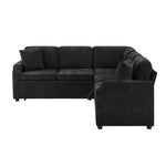 Modern L Shaped Sectional Sofa Bed With Hidden Storage Upholstery