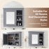 Wall Mounted Medicine Cabinet With Mirror And 3 Open Shelves
