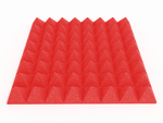 3 Inch Acoustic Foam Pyramid Style Panels - 13 Color Options