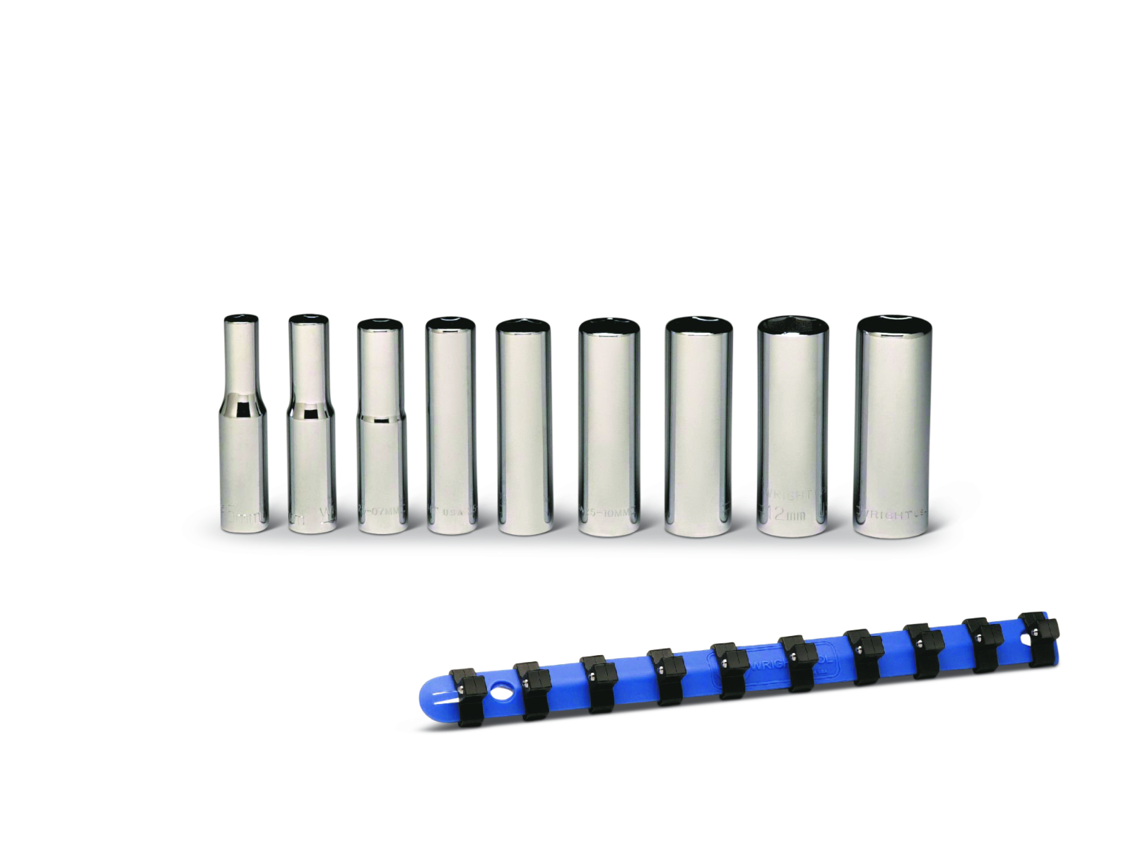 Wright Tool 6 Point Deep Socket Set 9 Piece 1/4