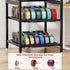3D Printer Stand With Filament Storage, T-Type Holder, Built In Power Panelб Open Frame Printer Workstation - Black