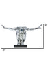 Large Saluting Man Resin Sculpture // Chrome