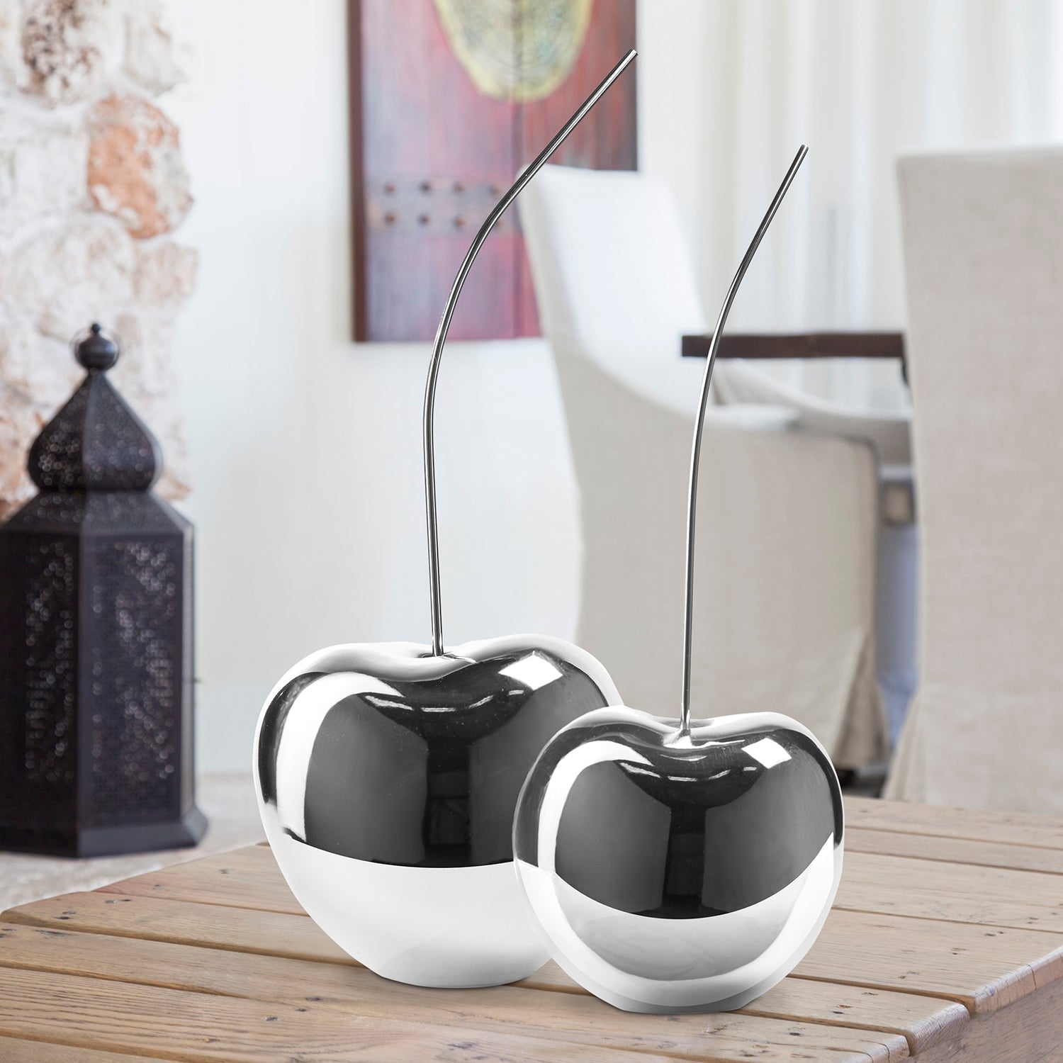 Medium Chrome Cherry Sculpture 22