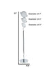 Vertical Crystal Sphere Floor Lamp // 3 Light
