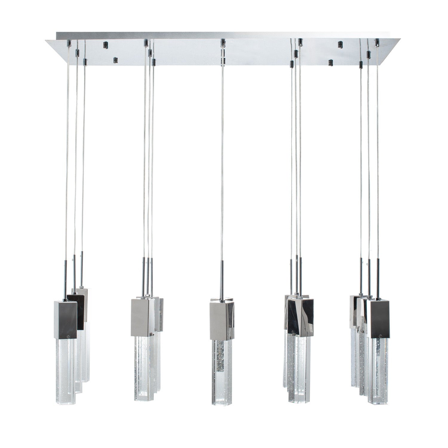 Rectangular Crystal Chandelier // 15 Light