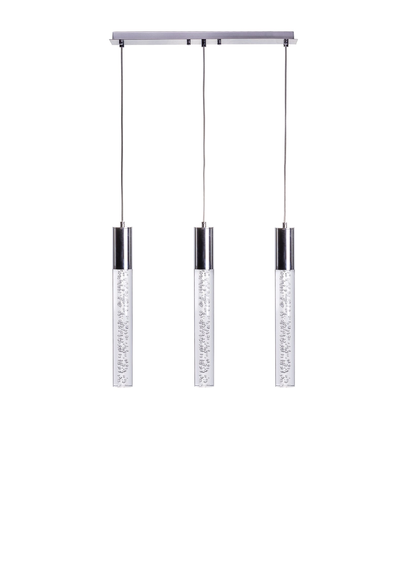 Acrylic Cylinder Chandelier // 3 Light