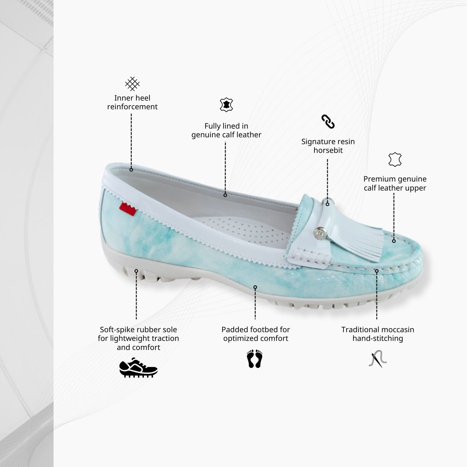 Victory Blvd Golf, Women Golf Moccasins