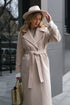 Emily Classic Wool Blend Overcoat in Ivory