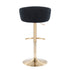 Claire - Contemporary / Glam Adjustable Bar Stool (Set of 2)
