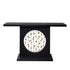Console Table With Circular Art Decor For Living Room - Multi