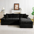 Modular Sofa, Convertible Twin Seat With Chaise Lounge
