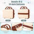 14'/20' 2-Piece Beige ABS Spinner Wheel Luggage Set
