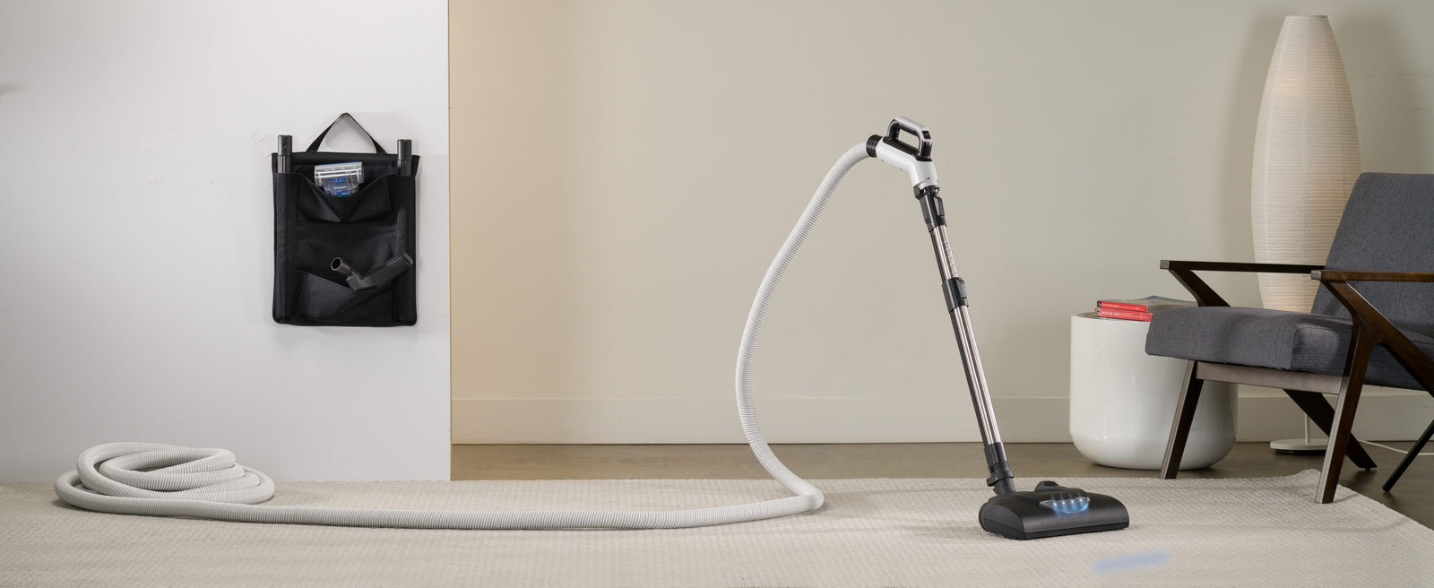 Premium Prolux 35 ft Universal Central Vacuum Hose Kit With North American Power Nozzle
