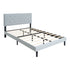 Modern Upholstered Platform Bed Frame With Button Tufted Fabric Headboard