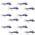 Double Bead Purple Psycho Prince Nymph Fly Fishing Flies - 1 Dozen Flies Hook Size 10