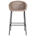 Ladd Outdoor Metal Wicker Barstool Set of 2