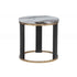 Round End Table For Living Room - Gold / Brown