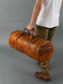 Leather Gym Travel Bag, Round