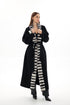 Genuine  French Orylag Fur Italian Cashmere Wool Coat