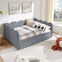 Gingham Daybed With USB Charging Port, Wave-Shaped Design