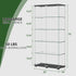 Display Cabinet With Shelf Double Doors And Lock