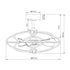 27" Bucholz Industrial DC Motor Brushed Nickel Downrod Mount Reversible Ceiling Fan with Lighting and Remote Control