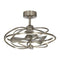 27" Bucholz Industrial DC Motor Brushed Nickel Downrod Mount Reversible Ceiling Fan with Lighting and Remote Control