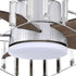 27" Modern DC Motor Brushed Nickel Flush Mount Reversible Ceiling Fan with Lighting and Remote Control