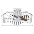 27" Modern DC Motor Brushed Nickel Flush Mount Reversible Ceiling Fan with Lighting and Remote Control