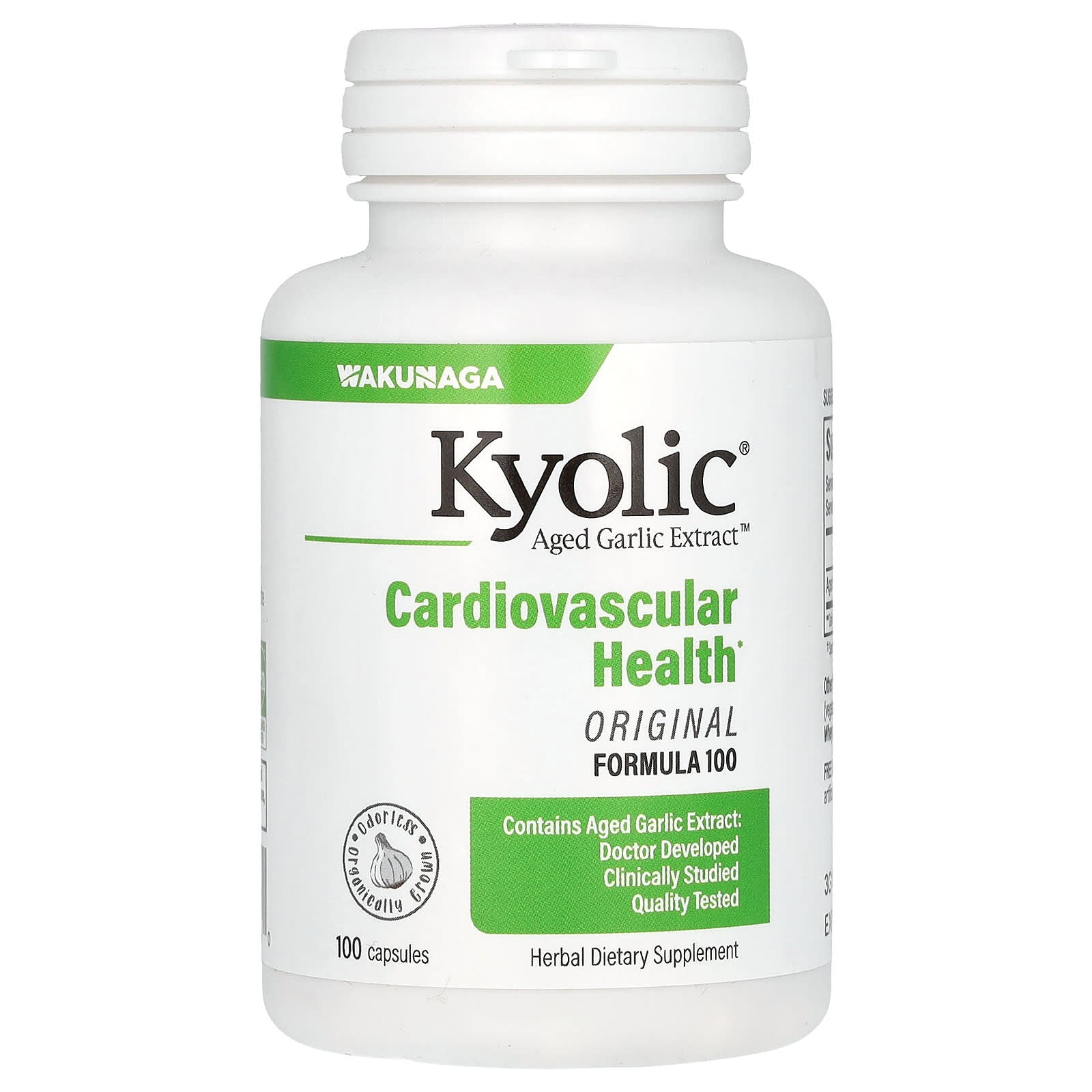 Kyolic Cardiovascular Health Support: Aged Garlic Extract Hi-po Formula 100 (100 Capsules)