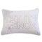 Nneka Let It Snow Ivory Velvet Lumbar Pillow with Insert 14x20